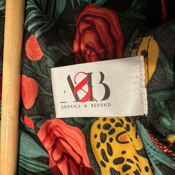 AMERICA & BEYOND ‘Jaguar Paradise’ Black Animal Print Jumpsuit XXL - Picture 8 of 9